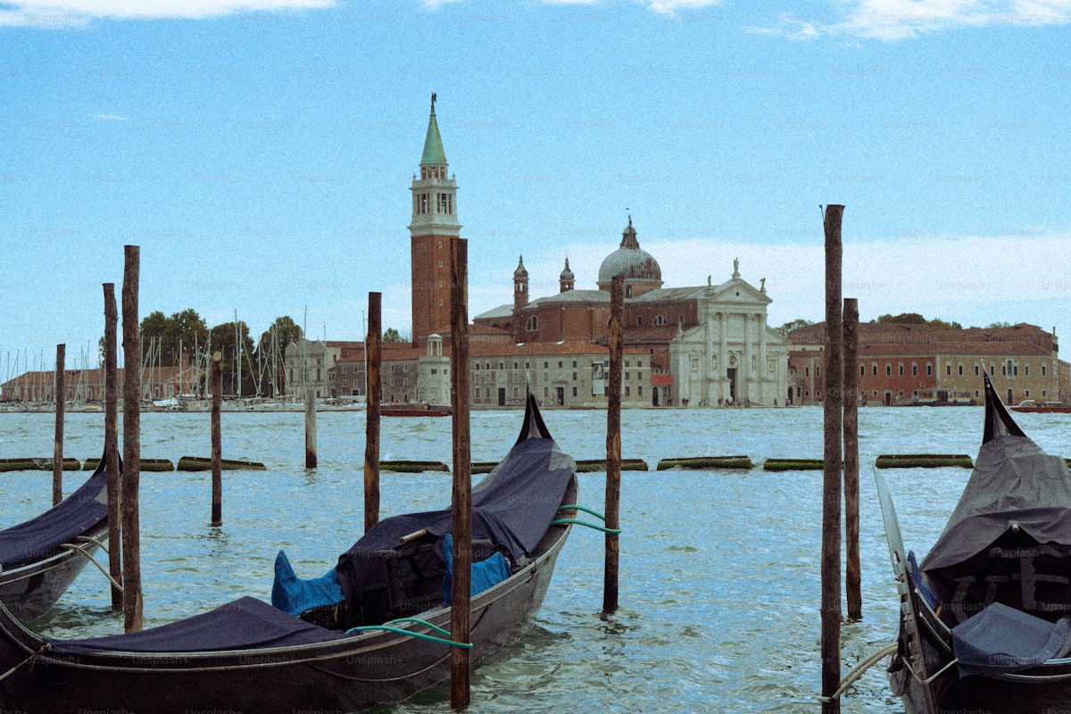 Panoramic view of Venice rooftops and the lagoon from an elevated vantage point
